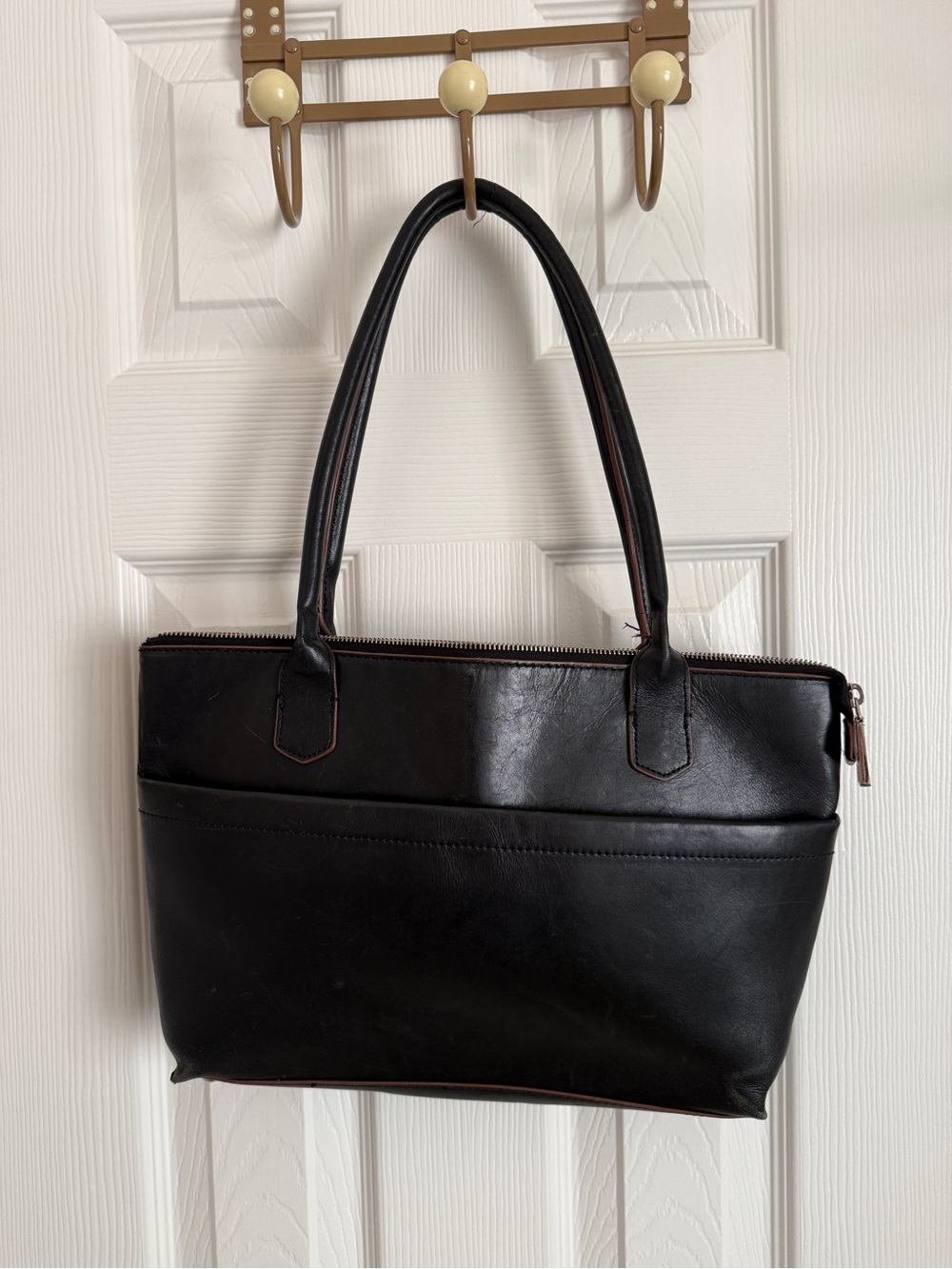 HOBO Black Leather Shoulder Tote